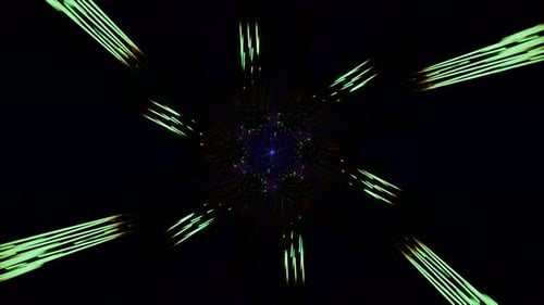 Pulsating Light with Rotating Geometric Patterns