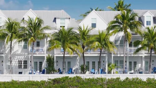 This is an Aerial View of Sunset Key Located in Key West Florida