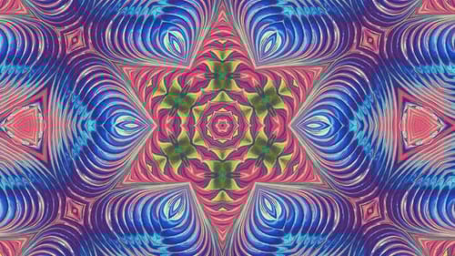 Vibrant Abstract Geometric Mandala Kaleidoscope Background