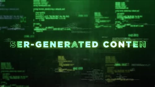 Futuristic Digital Code Text Reveal Opener