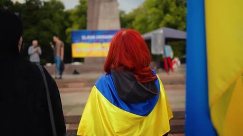 People Gather in City Park