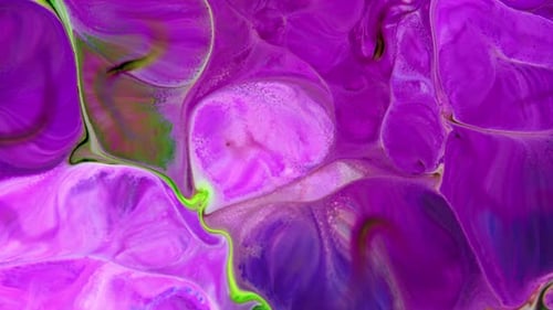 Abstract Purple and Green Fluid Art