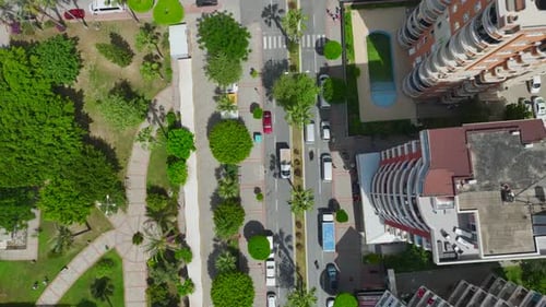 Aerial Video of Multi Floor Residential Tower With Crane Arm