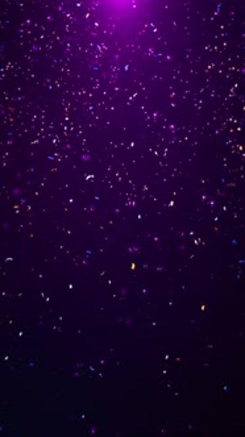 Realistic Neon golden confetti shiny particle, glittering particles effects for party festival event