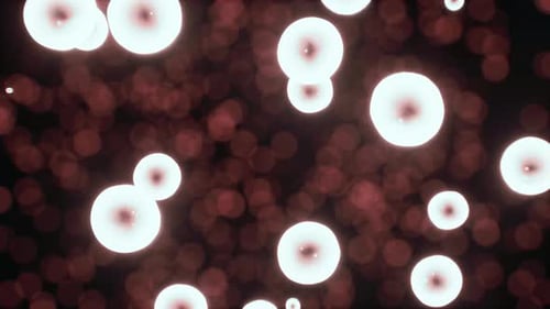 Abstract Glowing Cell-like Particles Background Loop