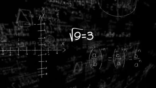 Animated Chalkboard Math and Science Equations Background