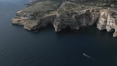 Malta - Mediterranean travel destination, cliffs near Xlendi Bay on Gozo