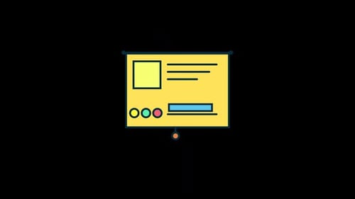 Business Finance Presentation On White Board Briefing Infographics Alpha Channel