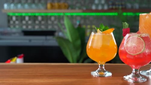 tropical fresh cocktail in mexican restaurant refresh mixology