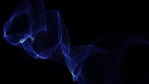 Fond de
vague abstrait. Fond abstrait violet. Particules en mouvement sous forme de vagues