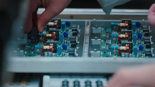 Assembling Electronic Components on Circuit Board in Factory