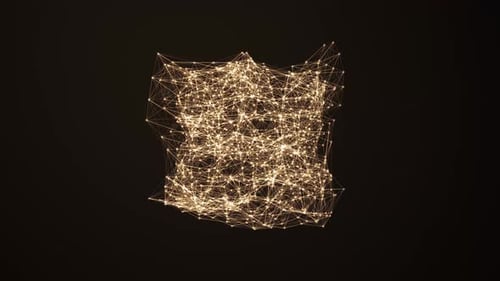 Connexion au réseau de données numériques sur fond noir