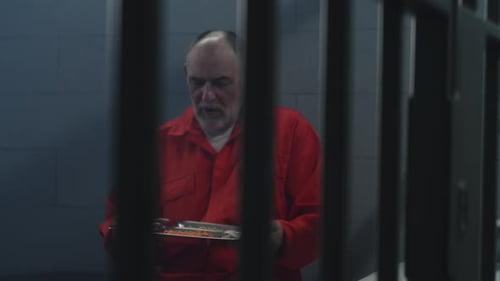 Prison Officer Gives Food to Criminal in Prison Cell