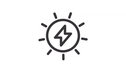 Pulsing Minimalist Solar Energy Icon