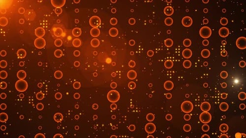 Floating Golden Bubbles Colorful Fantasy Background Loop Animation V3