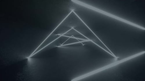 Neon Triangle on Concrete