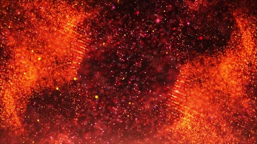 Golden Abstract Particles Background Loop V4