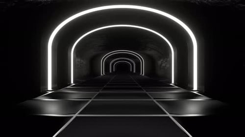 White Dungeon Tunnel Background Vj Loop In 4K