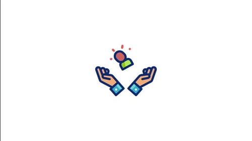Animated Geometric Icon for People Care