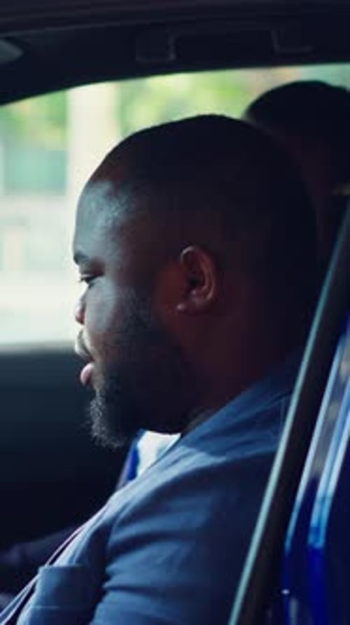 Vertical Video Man Discussing with Salesman About Car Issues Noticed During Test Drive