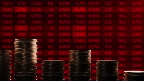 Red Candles of the Bearish Stock Market