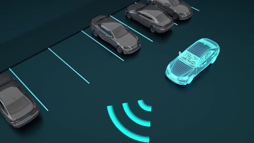 indoor parking lot charging in downtown city showing urban sustainability green clean rechargeable