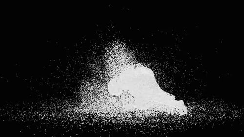 Abstract White Powder Particle Explosion Reveal