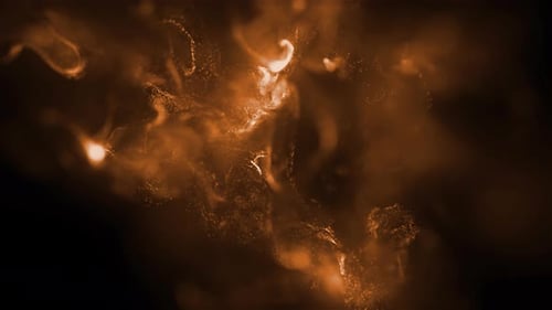 Swirling Golden Particle Background