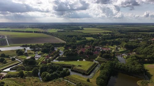 Bourtange, fortified historic village in Groningen, The Netherlands.