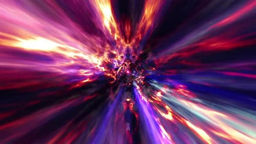 Dynamic Hyperspace Warp Tunnel Loop Background