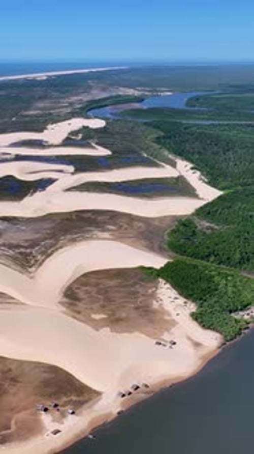 Morro Do Meio Beach At Araioses In Maranhao Brazil Northeast.