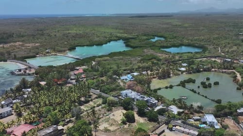 Turquoise Lagoons On The Coast Of Mauritius