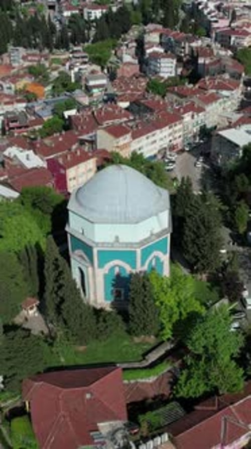 Drone View Of Green Tomb Square