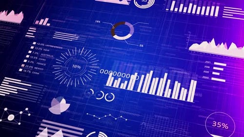 3D Stock Exchange Bull Market Bars Charts Business Economy Infographic Elements Charts Graphs