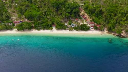 Tropical Island of Samal with Beach Philippines Mindanao