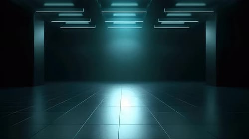 Futuristic Technology Logo Reveal with Neon Lights Intro