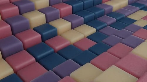 3D Geometric Cubes Looping Background