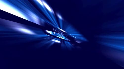4k Blue Fast Tunnel Ride Overlay Motion Background