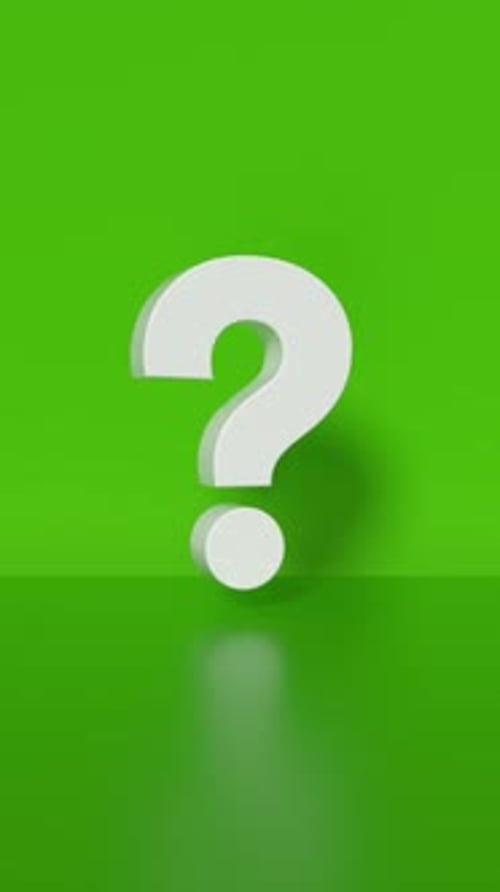 Question mark on green study background, concept of what to do about climate change.