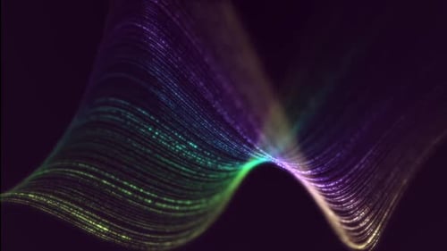 Abstract Wavy Particle Stream Flow Background