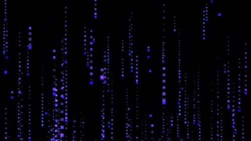 Digital Squares Falling Data Background Seamless Loop