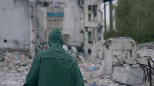 Stalker-Überlebender nach einem nuklearen chemischen Krieg.