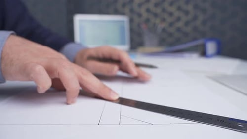 Engineer drawing.