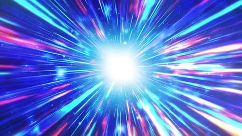 Futuristic Hyperspace Warp Speed Light Tunnel Background Loop