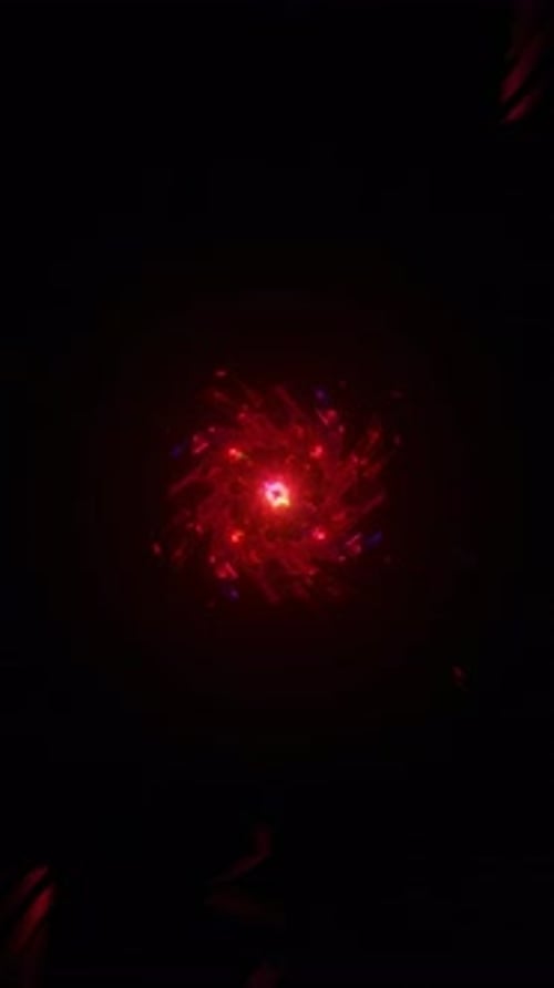 Vertical Video of Geometric VJ Loop with Pulsating Neon Lights