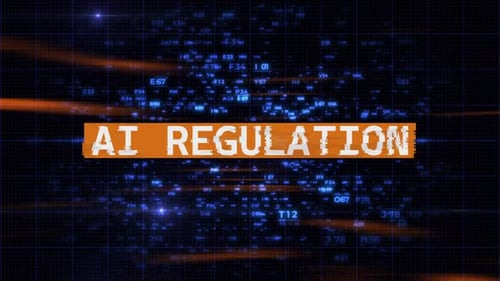 AI Regulation Digital Glitch Title Reveal