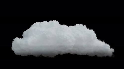 Cumulus Cloud Timelapse auf transparentem Hintergrund