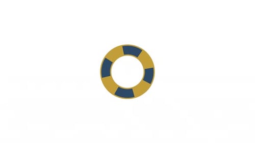 Geometric Segmented Circle Loader Flat Design Animation