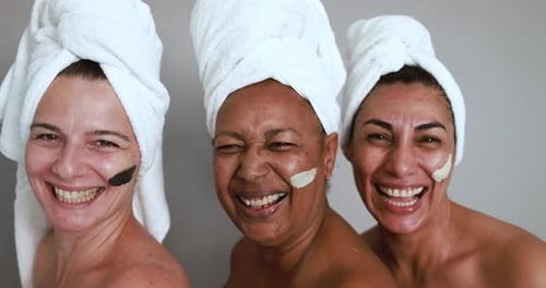Multiracial Senior Women Enjoy Africa African