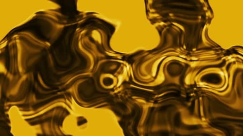 Abstract Golden Fluid Liquid Motion Background Loop